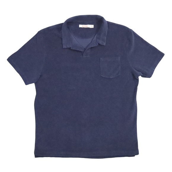 Birdwell Beach Britches Other - Birdwell Beach Britches Terry Cloth Polo Shirt Mens 3XL Navy Blue Short‎ Sleeve